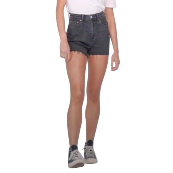 Women’s Riders by Lee High Waisted Jean Cut Off Shorts in Gray Size 32 - Picture 1 of 7